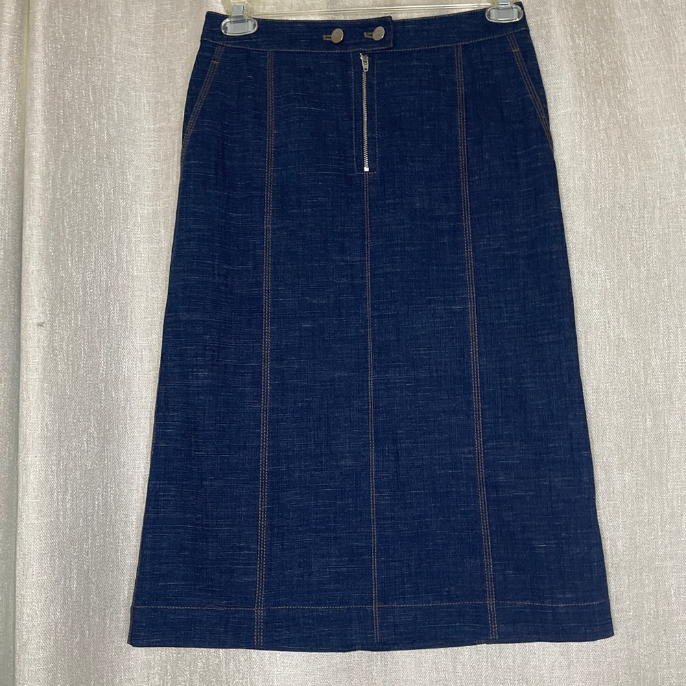 Lafayette 148 New York Dark Denim Skirt size 2
